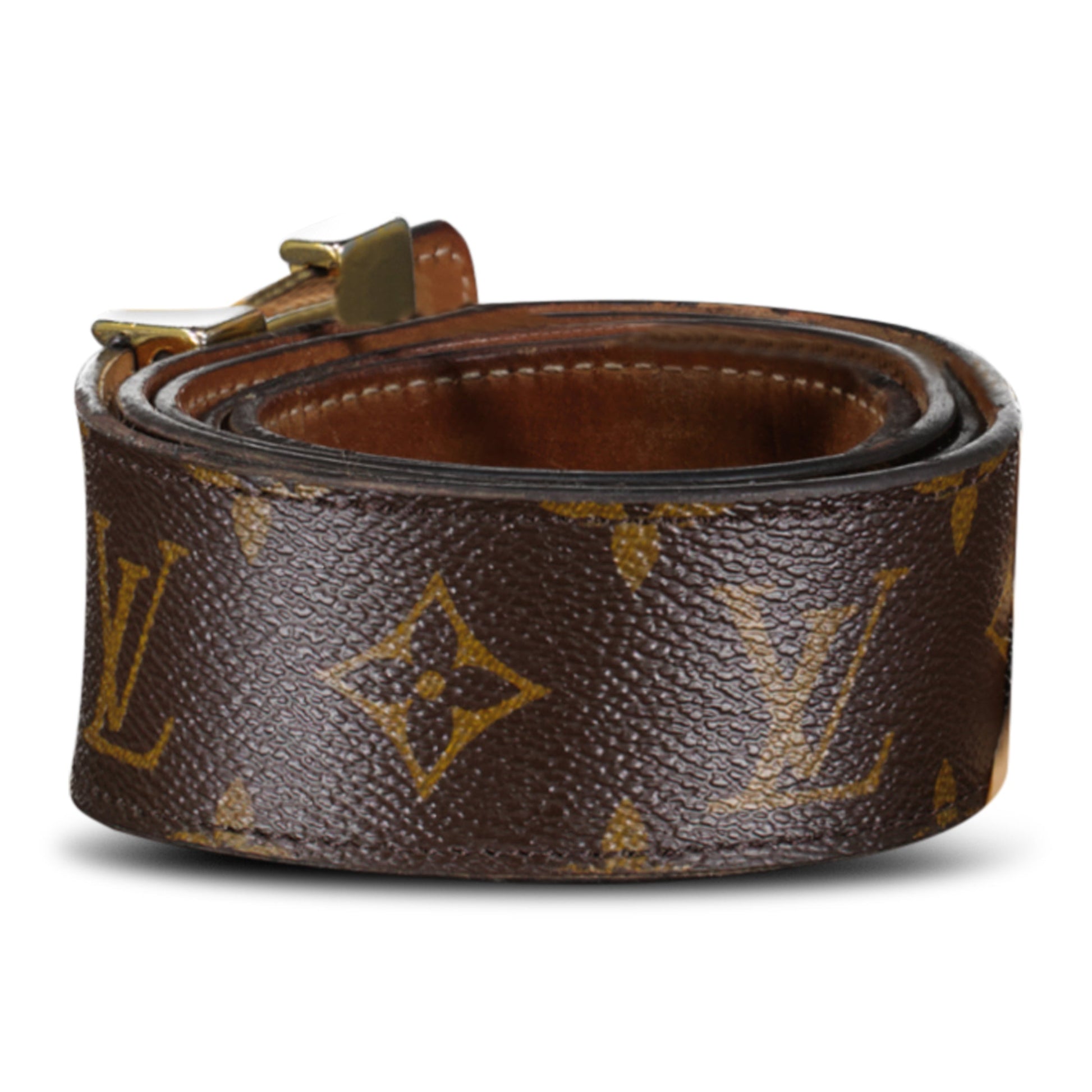 LOUIS VUITTON BROWN MONOGRAM BELT - Affluent ArchivesUsed HIGH END DESIGNER CLOTHING