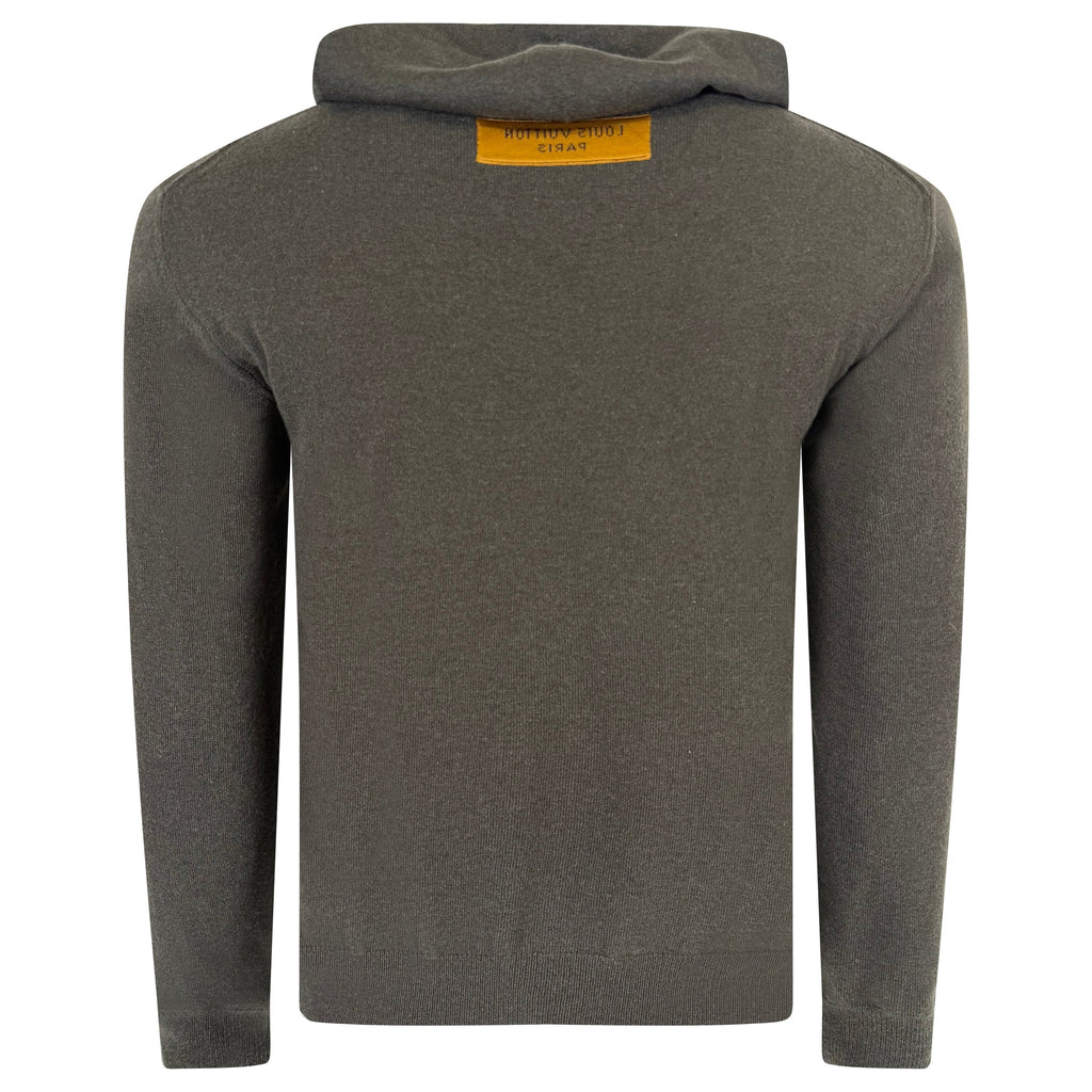 LOUIS VUITTON CASHMERE HOODIE GREY - SMALL | PRE OWNED - Affluent ArchivesUsed HIGH END DESIGNER CLOTHING