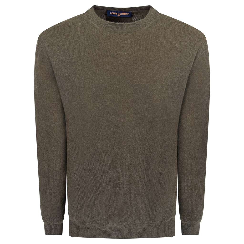 LOUIS VUITTON CASHMERE SWEATSHIRT KHAKI - XL (Fits Large) | PRE OWNED - Affluent ArchivesUsed HIGH END DESIGNER CLOTHING