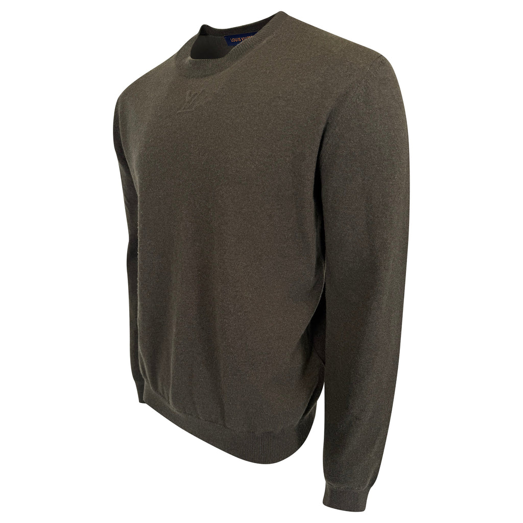 LOUIS VUITTON CASHMERE SWEATSHIRT KHAKI - XL (Fits Large) | PRE OWNED - Affluent ArchivesUsed HIGH END DESIGNER CLOTHING