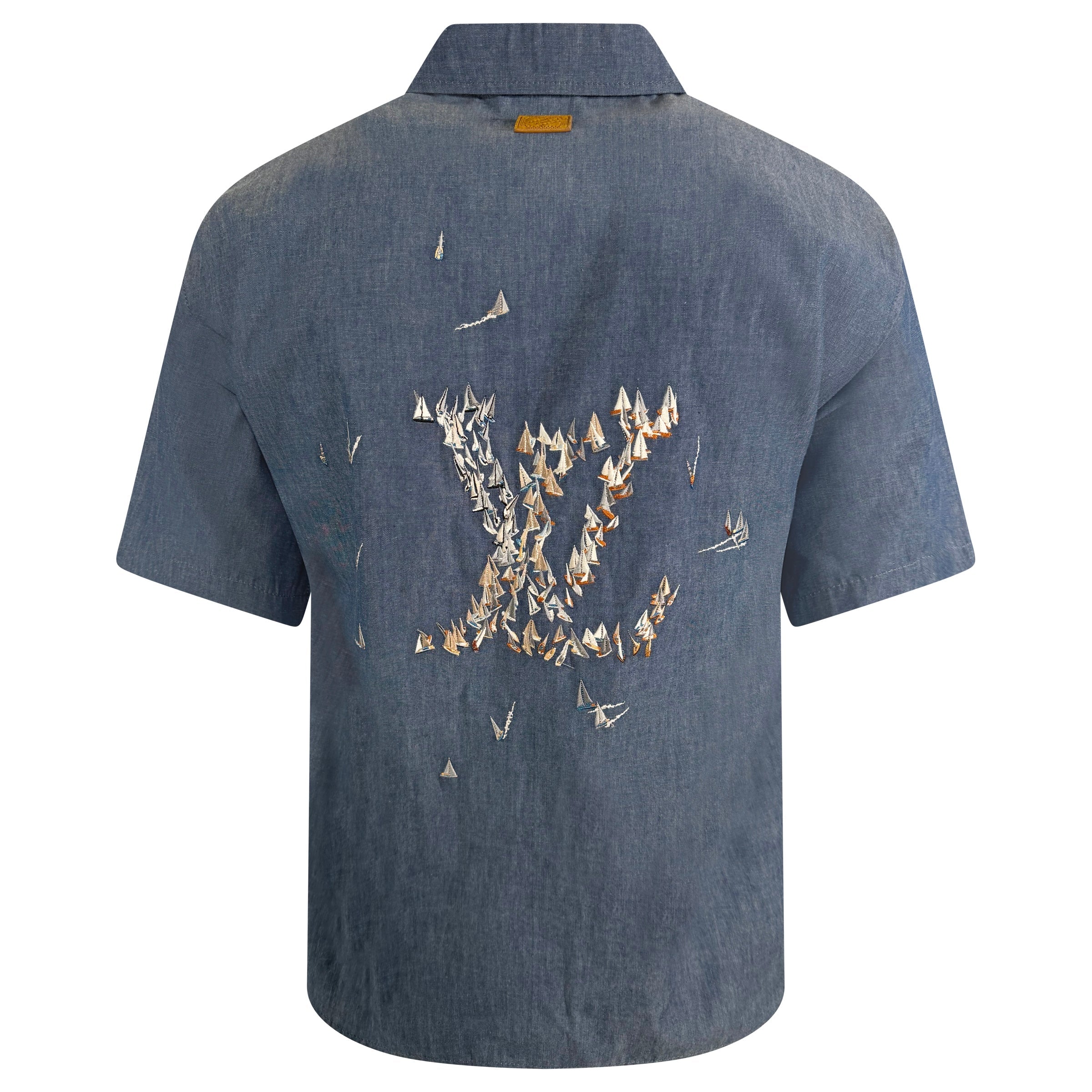 LOUIS VUITTON CHAMBRAY SHIRT - MEDIUM (Fits large) | PRE OWNED - Affluent ArchivesUsed HIGH END DESIGNER CLOTHING