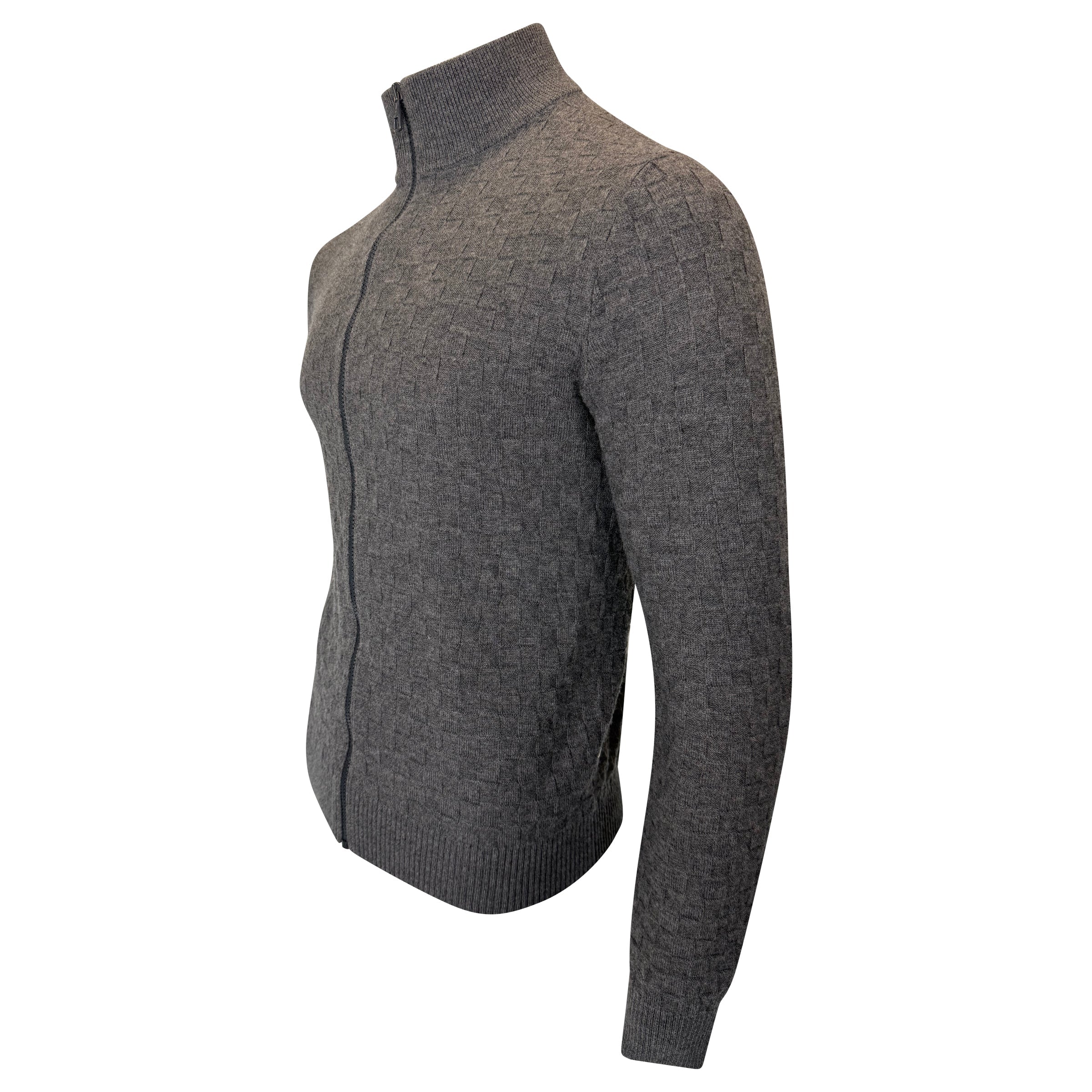 LOUIS VUITTON DAMIER CARDIGAN GREY - SMALL (Fits Medium) | PRE OWNED - Affluent ArchivesUsed HIGH END DESIGNER CLOTHING