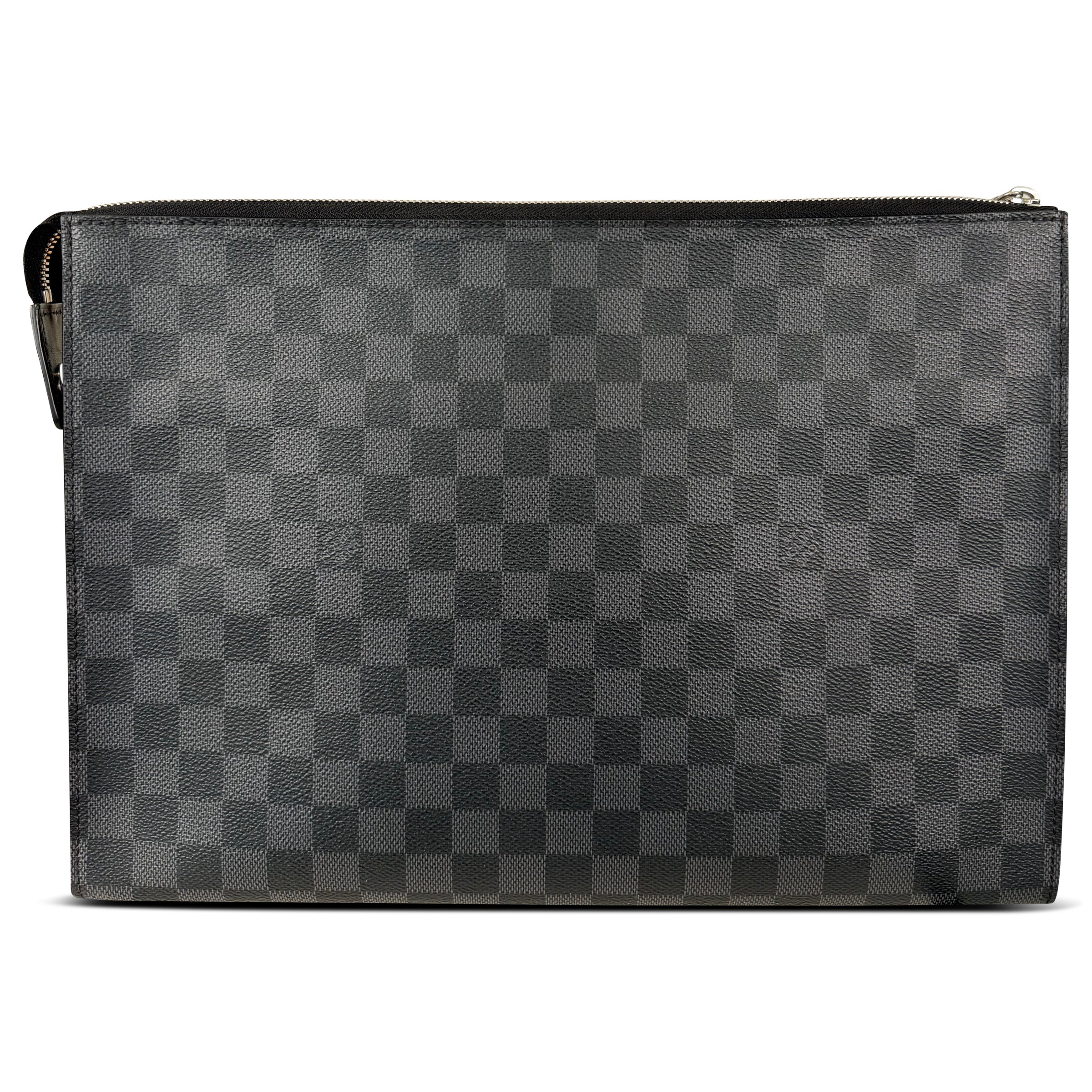 LOUIS VUITTON DAMIER GRAPHITE POCHETTE VOYAGE POUCH | PRE OWNED - Affluent ArchivesUsed HIGH END DESIGNER CLOTHING