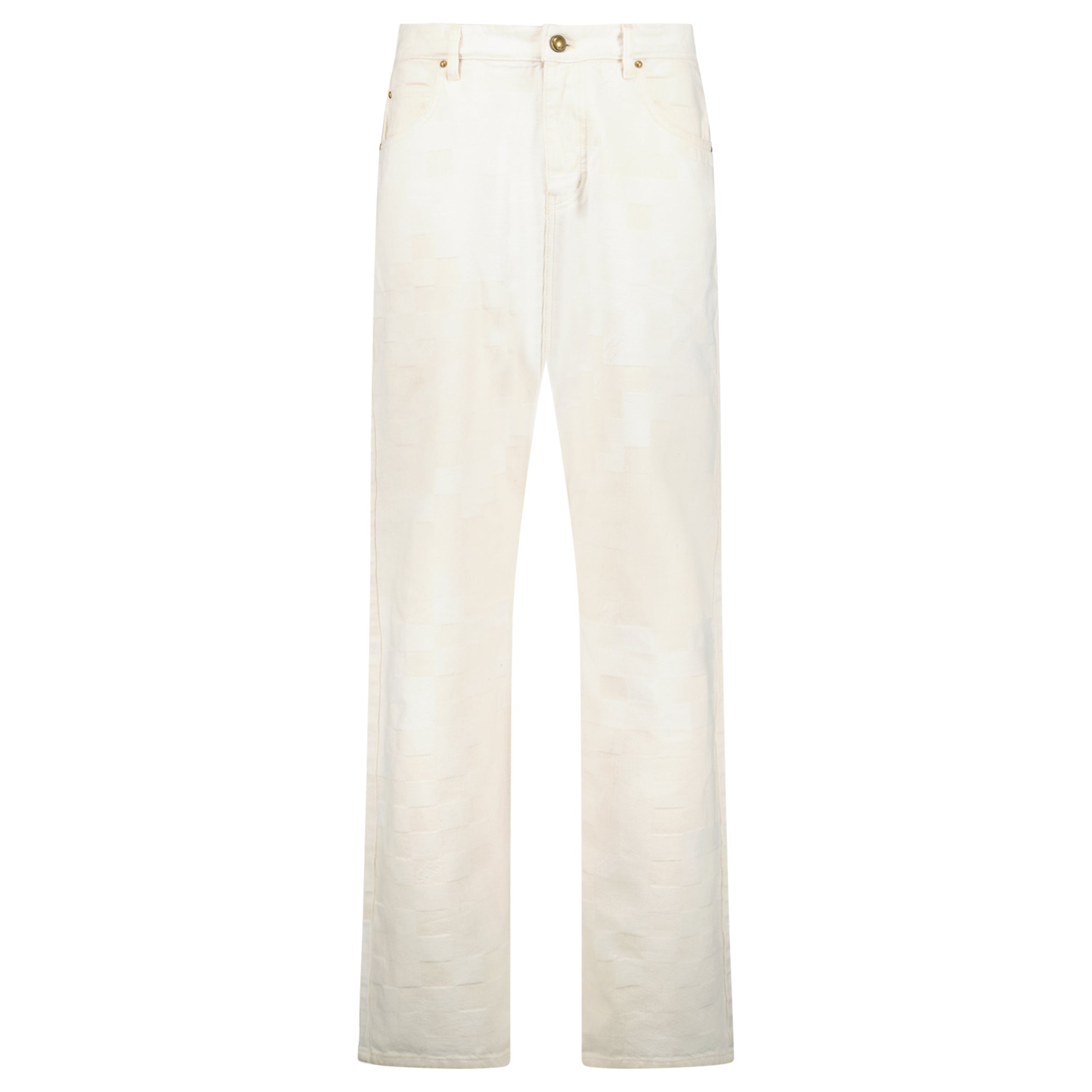 LOUIS VUITTON DAMOFLAGE DENIM JEANS BEIGE - 30W / 32L - Affluent ArchivesUsed HIGH END DESIGNER CLOTHING