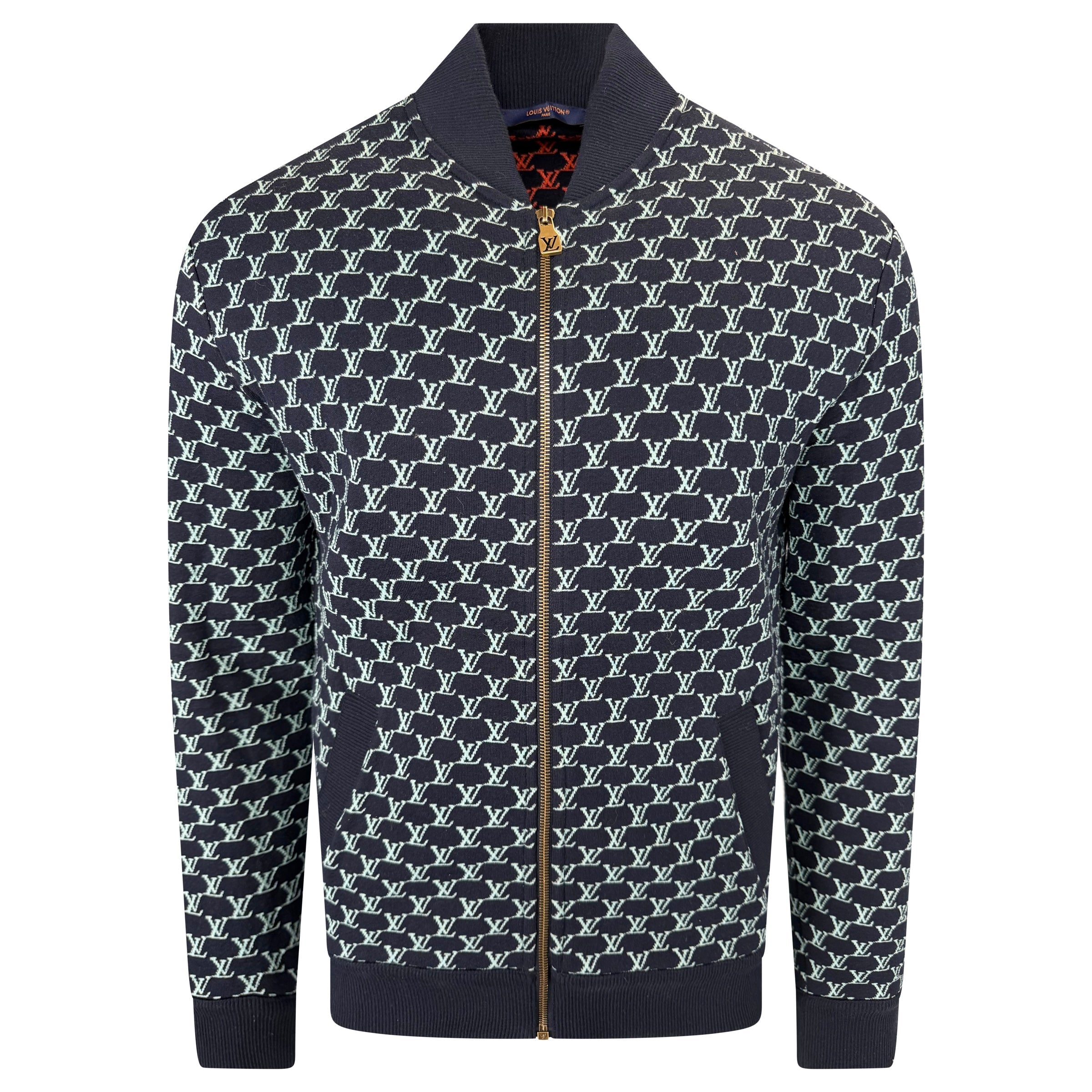 LOUIS VUITTON DOUBLE FACED COTTON TRACK JACKET - LARGE - Affluent ArchivesUsed HIGH END DESIGNER CLOTHING