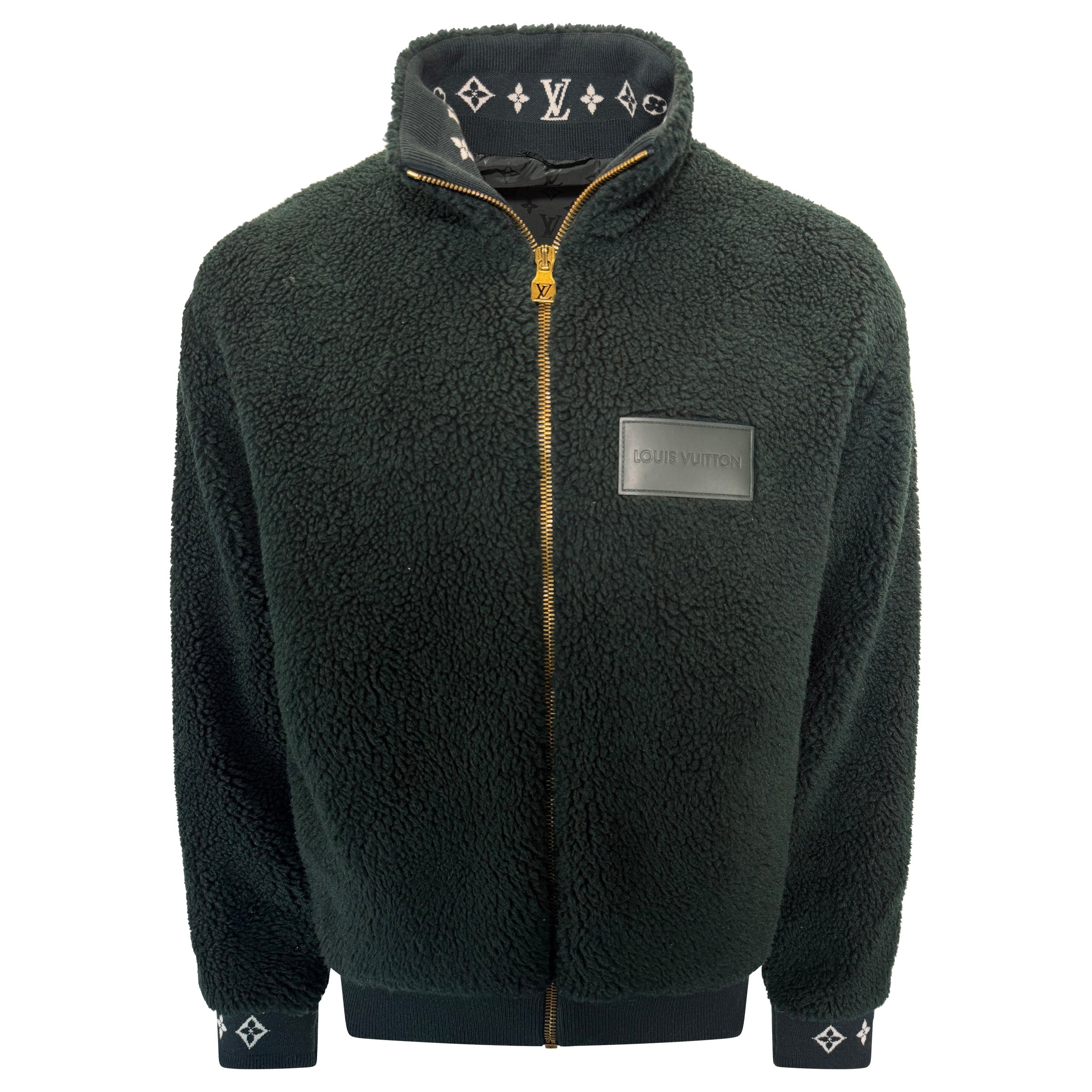 LOUIS VUITTON FLEECE JACKET KHAK - XL | PRE OWNED - Affluent ArchivesUsed HIGH END DESIGNER CLOTHING
