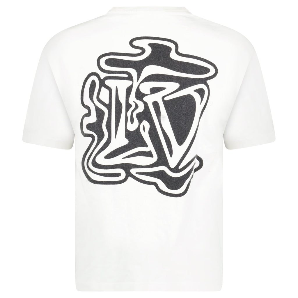 LOUIS VUITTON GRAFFITI LOGO T SHIRT WHITE - LARGE (Fits M) - Affluent ArchivesUsed HIGH END DESIGNER CLOTHING