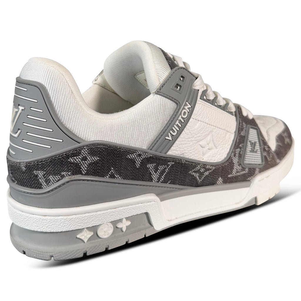 LOUIS VUITTON GREY DENIM TRAINER - UK 7 (Fits 8) | PRE OWNED - Affluent ArchivesUsed HIGH END DESIGNER CLOTHING