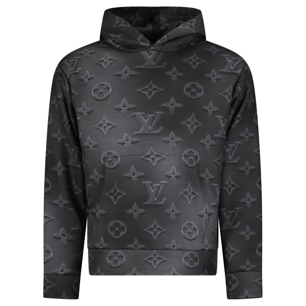 LOUIS VUITTON GREY ILLUSION HOODIE - XS | PRE OWNED - Affluent ArchivesUsed HIGH END DESIGNER CLOTHING