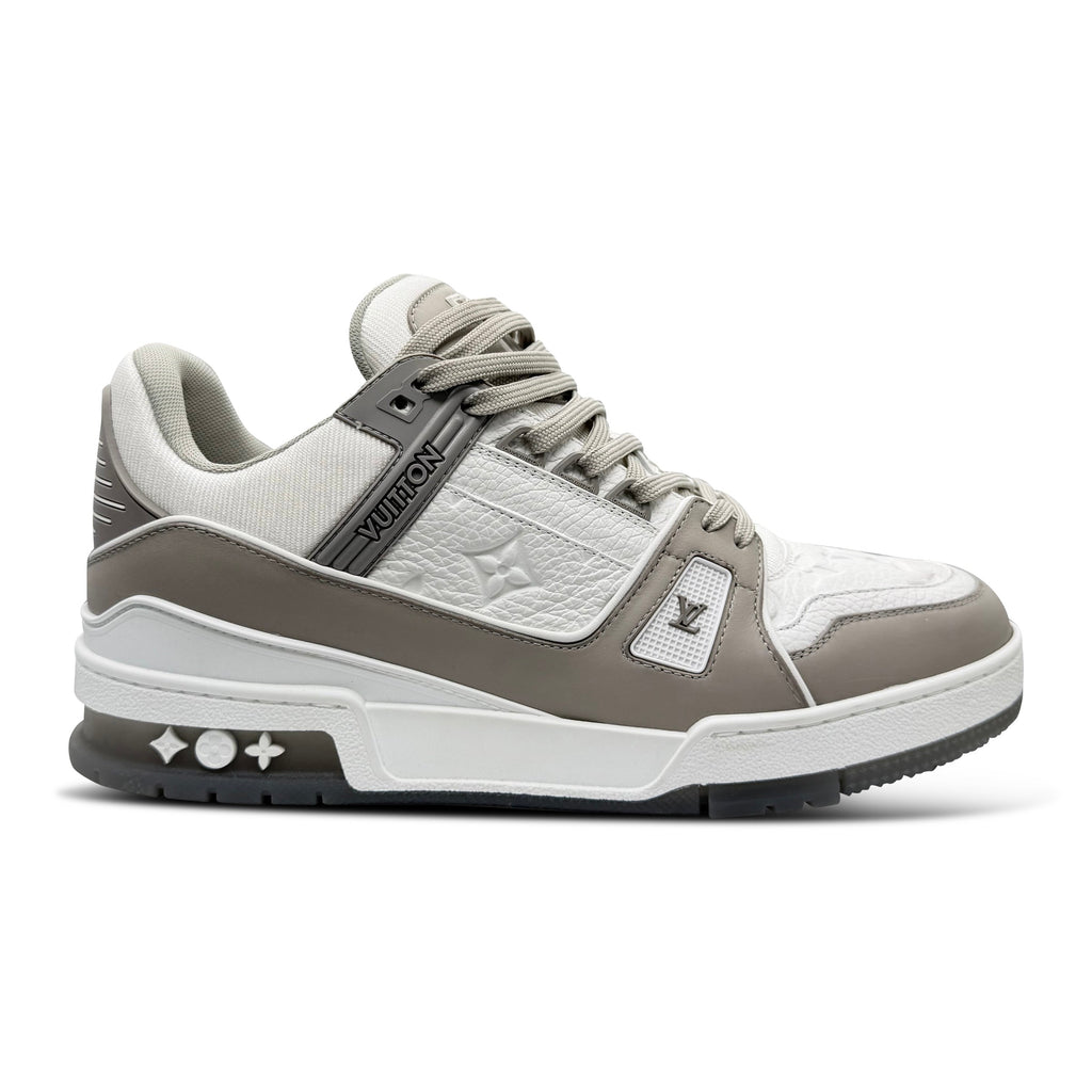 LOUIS VUITTON GREY LV SNEAKER - UK 7 (Fit 8) - Affluent ArchivesUsed HIGH END DESIGNER CLOTHING