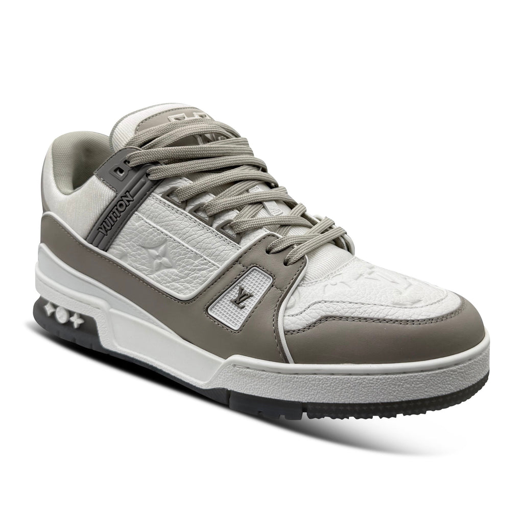 LOUIS VUITTON GREY LV SNEAKER - UK 7 (Fit 8) - Affluent ArchivesUsed HIGH END DESIGNER CLOTHING