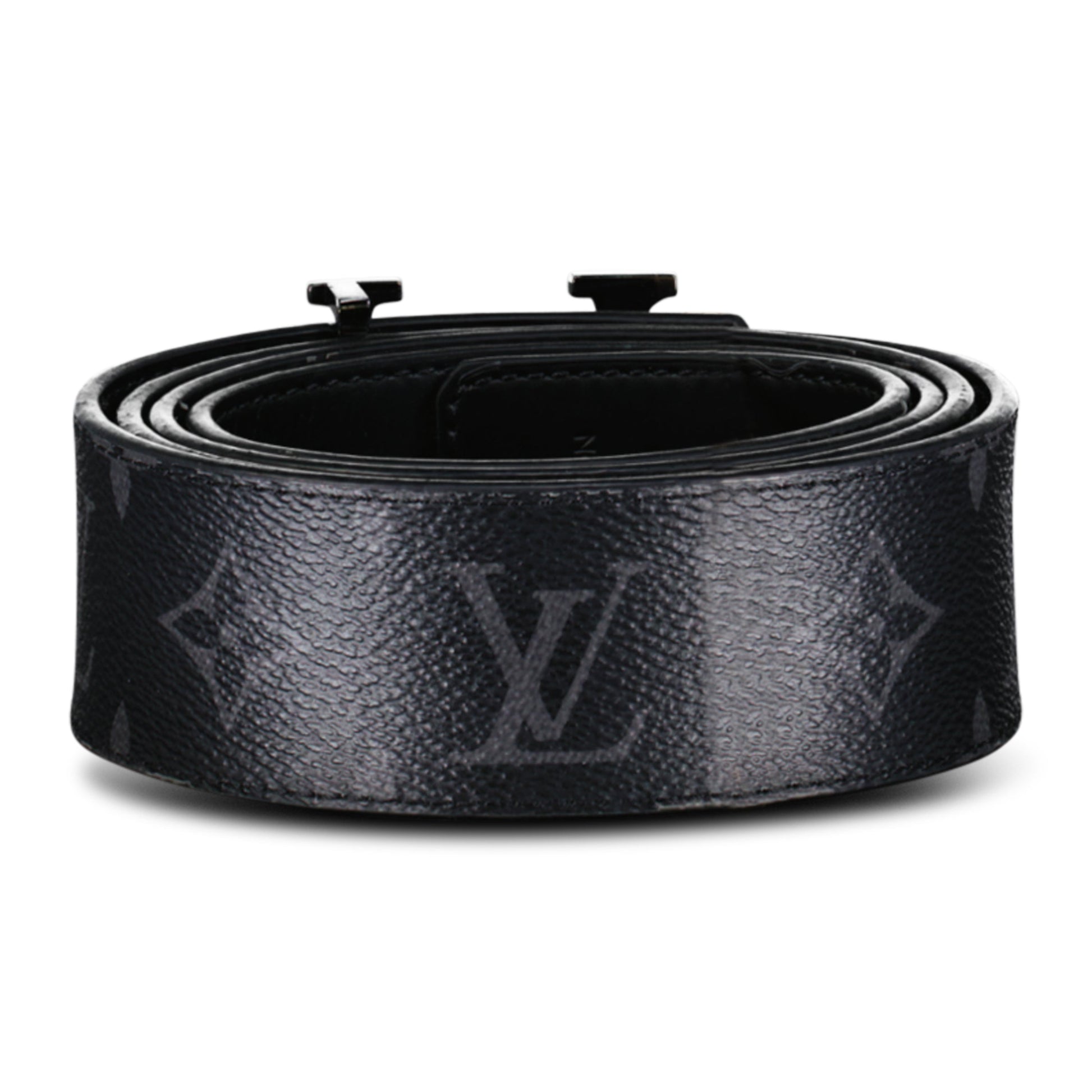 LOUIS VUITTON GREY MONOGRAM BELT - 32 - 36W - Affluent ArchivesUsed HIGH END DESIGNER CLOTHING
