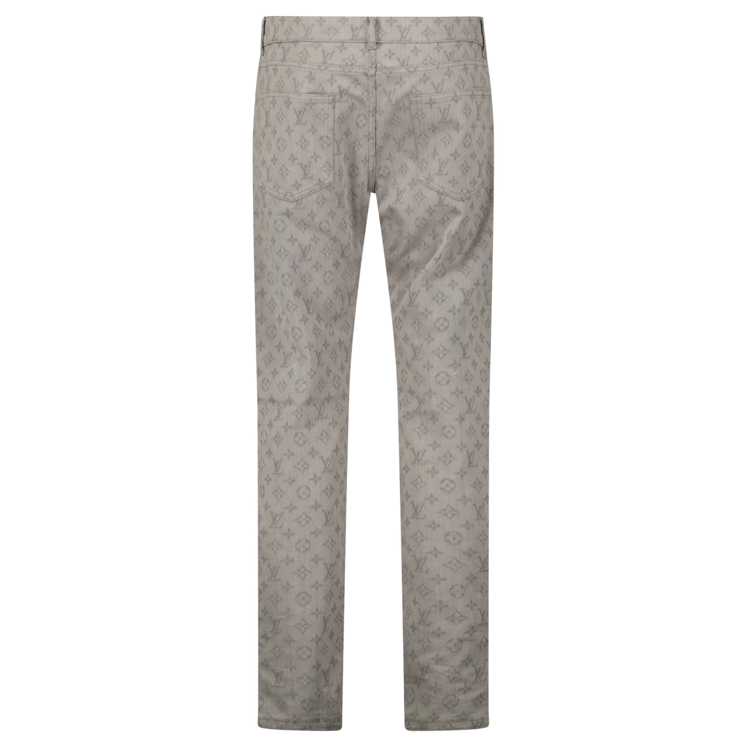 LOUIS VUITTON GREY MONOGRAM JEANS - 34W / 31L - Affluent ArchivesUsed HIGH END DESIGNER CLOTHING