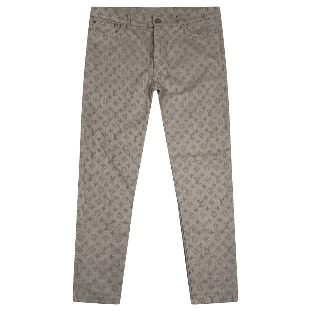 LOUIS VUITTON GREY MONOGRAM JEANS - 36W / 31L - Affluent ArchivesUsed HIGH END DESIGNER CLOTHING