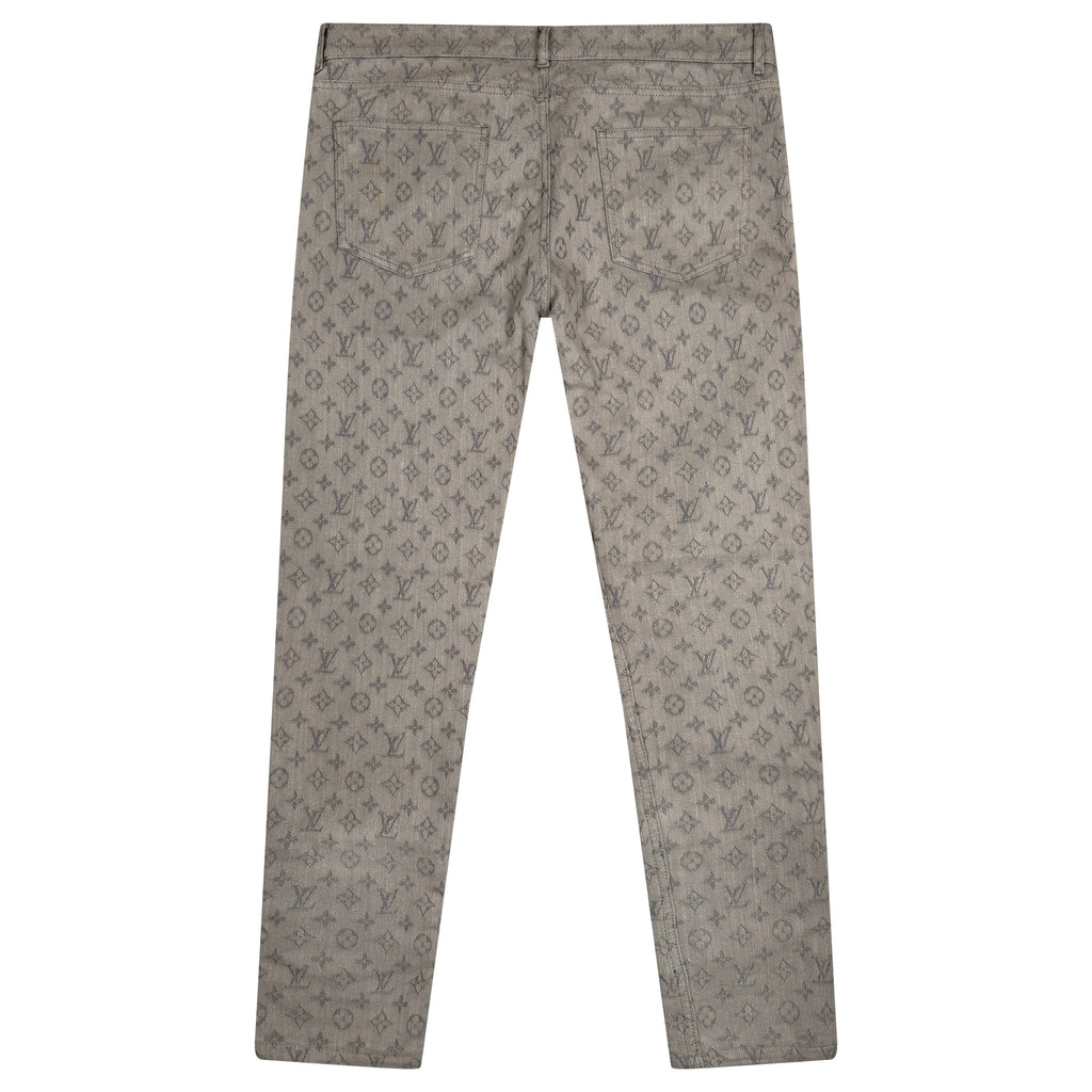 LOUIS VUITTON GREY MONOGRAM JEANS - 36W / 31L - Affluent ArchivesUsed HIGH END DESIGNER CLOTHING
