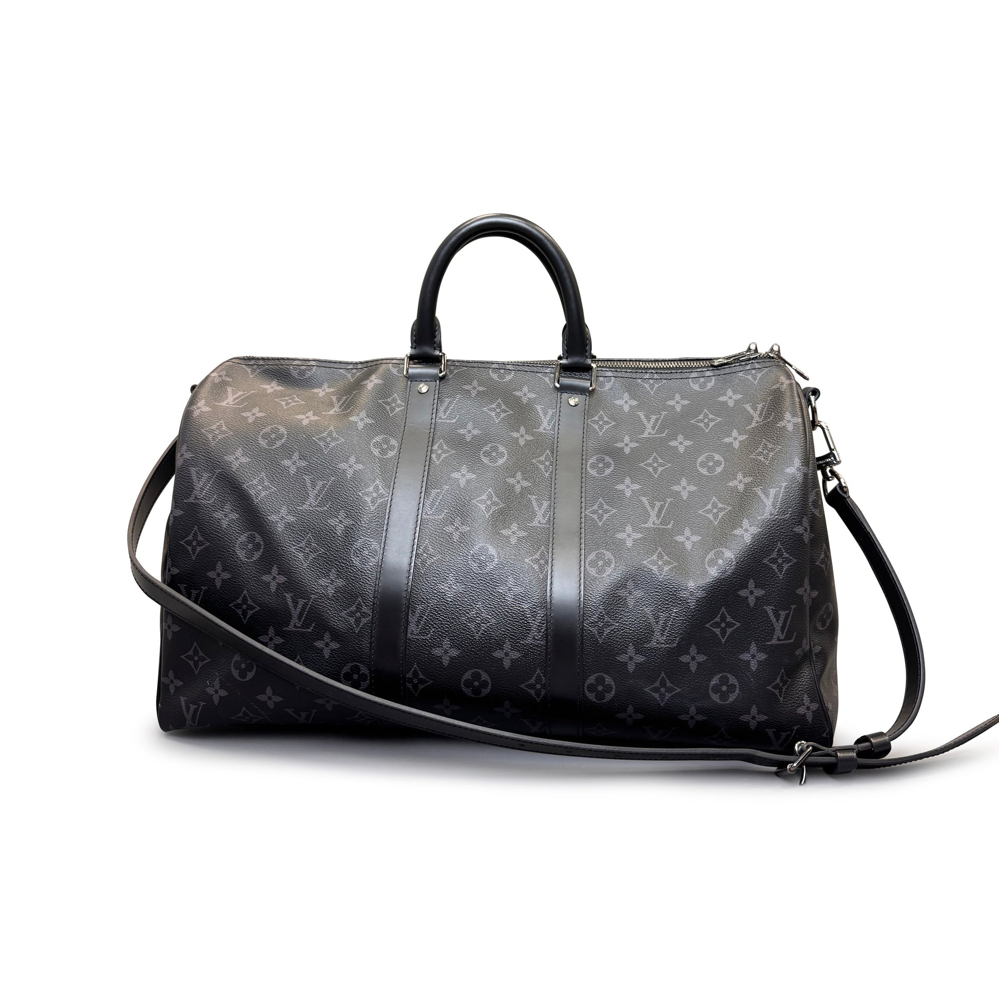 LOUIS VUITTON GREY MONOGRAM KEEPALL 45 - Affluent ArchivesUsed HIGH END DESIGNER CLOTHING