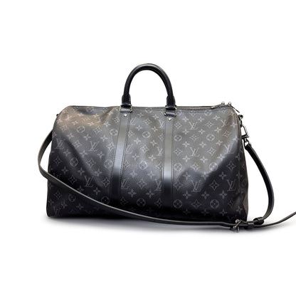 LOUIS VUITTON GREY MONOGRAM KEEPALL 45 - Affluent ArchivesUsed HIGH END DESIGNER CLOTHING