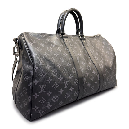 LOUIS VUITTON GREY MONOGRAM KEEPALL 45 - Affluent ArchivesUsed HIGH END DESIGNER CLOTHING