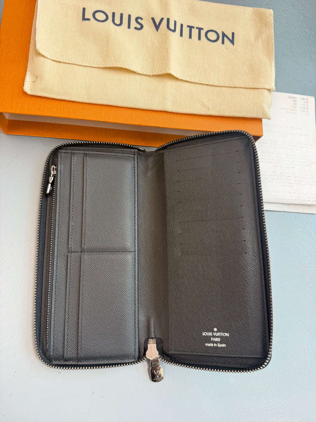 LOUIS VUITTON GREY MONOGRAM ZIPPY HORIZONTAL WALLET | NEW - Affluent ArchivesUsed HIGH END DESIGNER CLOTHING