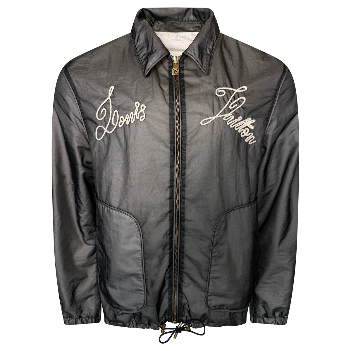 LOUIS VUITTON GREY NAUTICAL EMBROIDERED JACKET - LARGE (50) | PRE OWNED - Affluent ArchivesUsed HIGH END DESIGNER CLOTHING