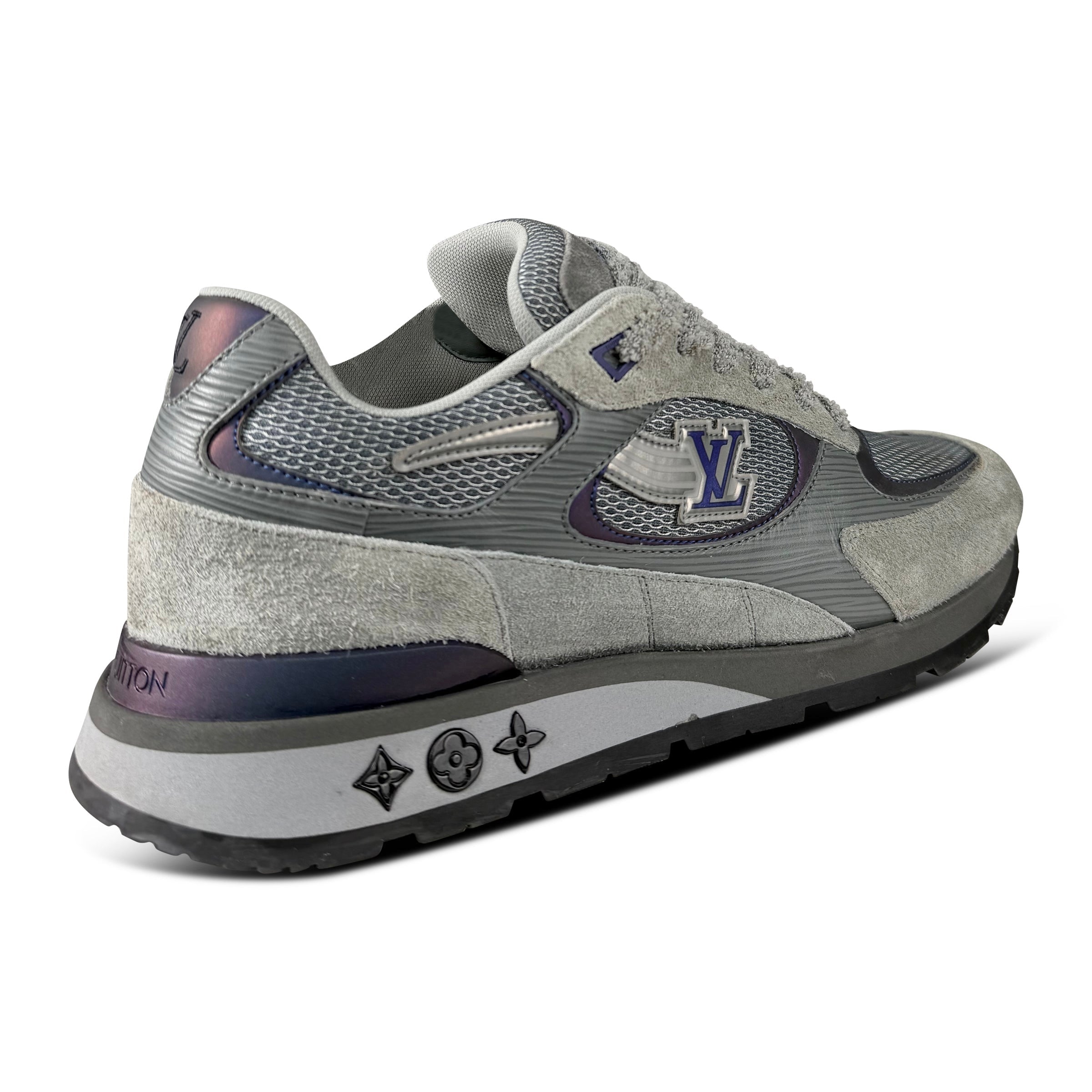 LOUIS VUITTON GREY SUEDE RUNAWAY TRAINER - UK 9 (Fits 10) - Affluent ArchivesUsed HIGH END DESIGNER CLOTHING