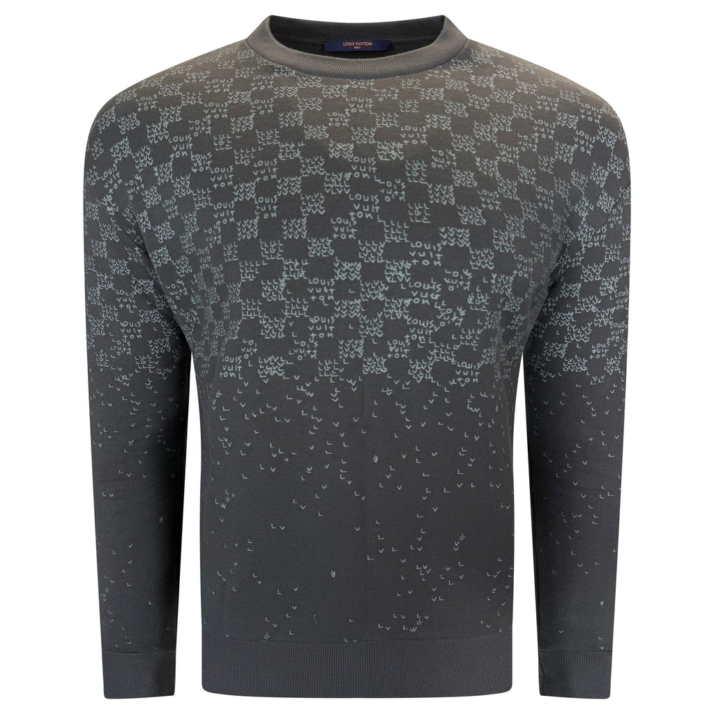 LOUIS VUITTON GREY SWEATSHIRT - MEDIUM | PRE OWNED - Affluent ArchivesUsed HIGH END DESIGNER CLOTHING
