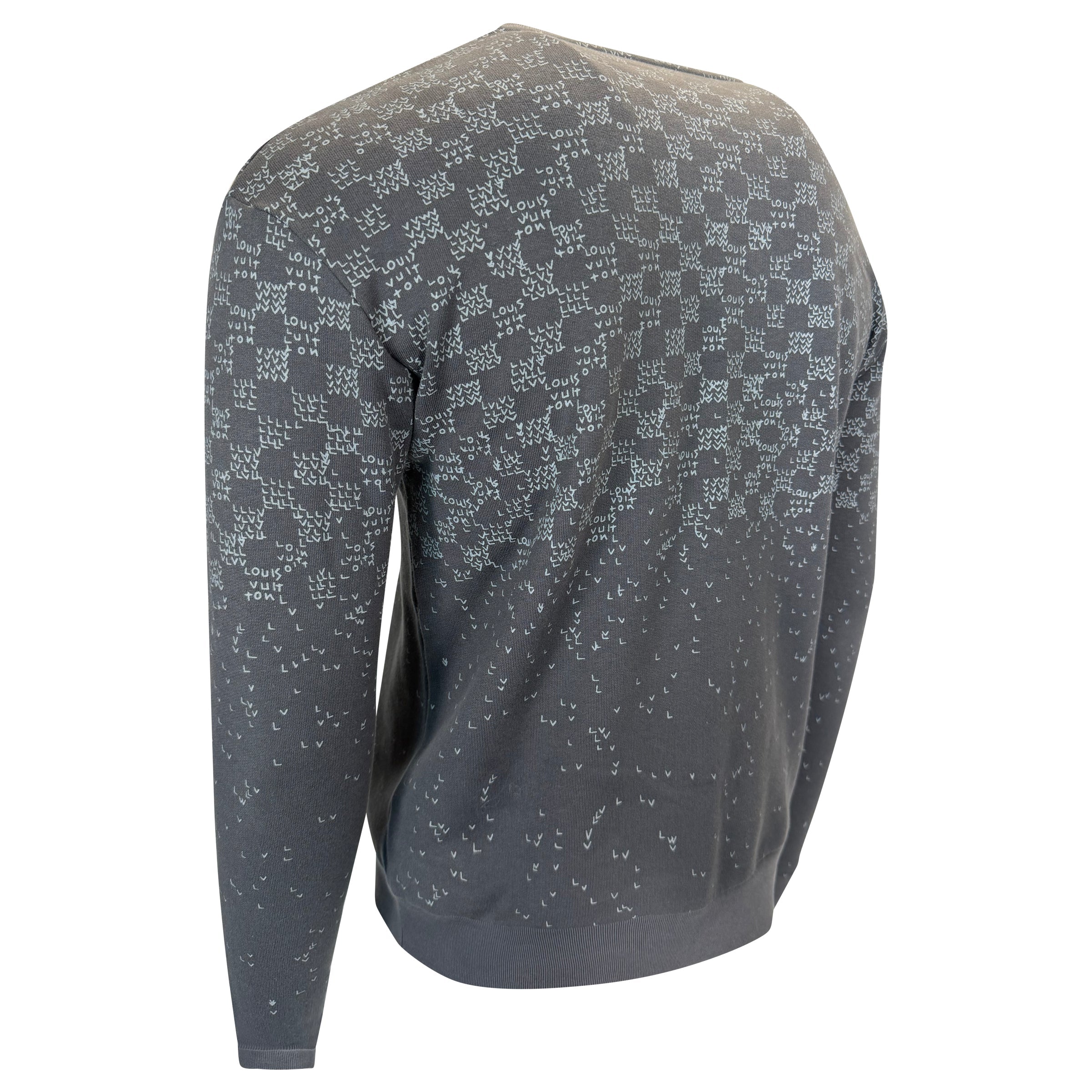 LOUIS VUITTON GREY SWEATSHIRT - MEDIUM | PRE OWNED - Affluent ArchivesUsed HIGH END DESIGNER CLOTHING