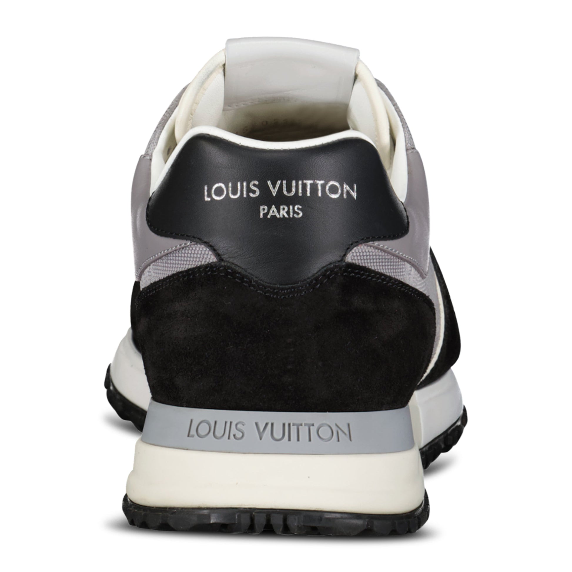 LOUIS VUITTON GREY/BLACK MONOGRAM RUNAWAY TRAINER - UK 9.5 (Fit 10.5) - Affluent ArchivesUsed HIGH END DESIGNER CLOTHING