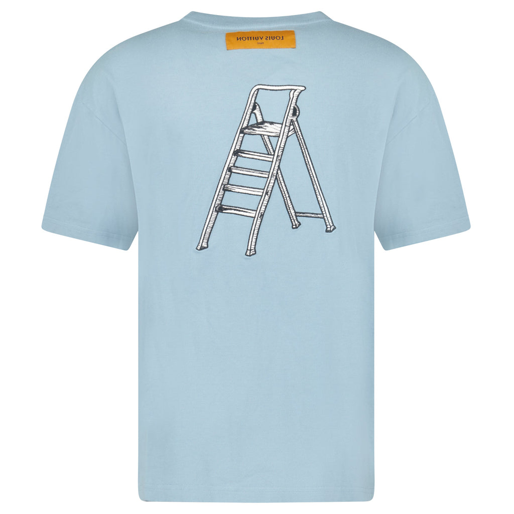 LOUIS VUITTON LIGHT BLUE LOGO T SHIRT - MEDIUM - Affluent ArchivesUsed HIGH END DESIGNER CLOTHING