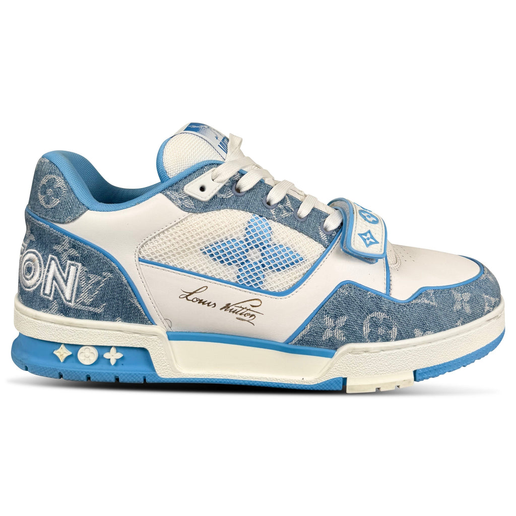 LOUIS VUITTON LIGHT BLUE TRAINER - UK 10 (Fit 11) | PRE OWNED - Affluent ArchivesUsed HIGH END DESIGNER CLOTHING