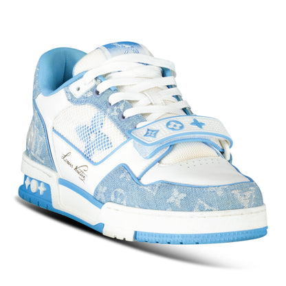 LOUIS VUITTON LIGHT BLUE TRAINER - UK 7.5 (Fit 8.5) - Affluent ArchivesUsed HIGH END DESIGNER CLOTHING