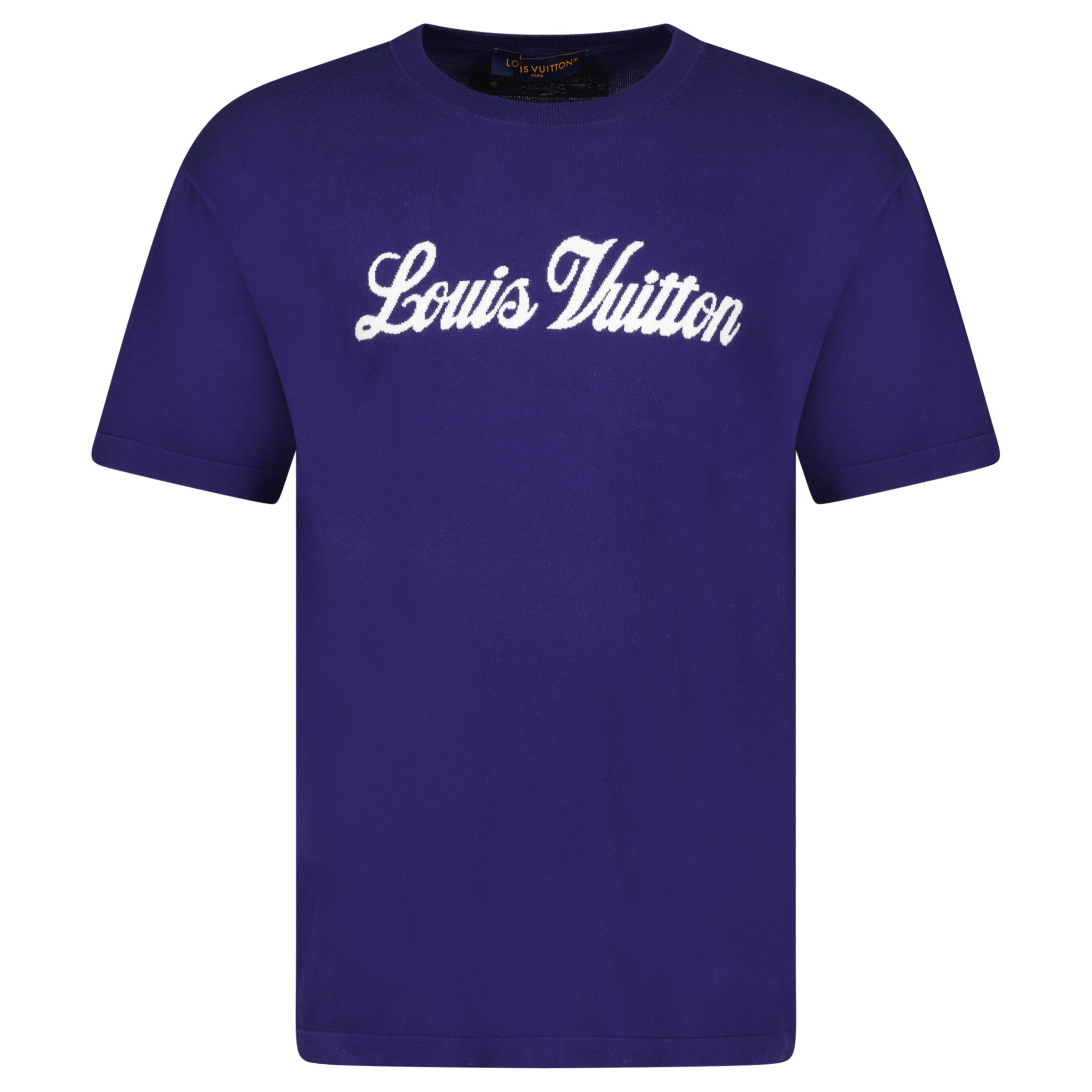 LOUIS VUITTON LOGO T SHIRT NAVY - LARGE - Affluent ArchivesUsed HIGH END DESIGNER CLOTHING