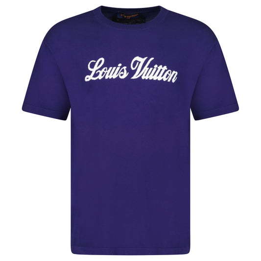 LOUIS VUITTON LOGO T SHIRT NAVY - LARGE - Affluent ArchivesUsed HIGH END DESIGNER CLOTHING