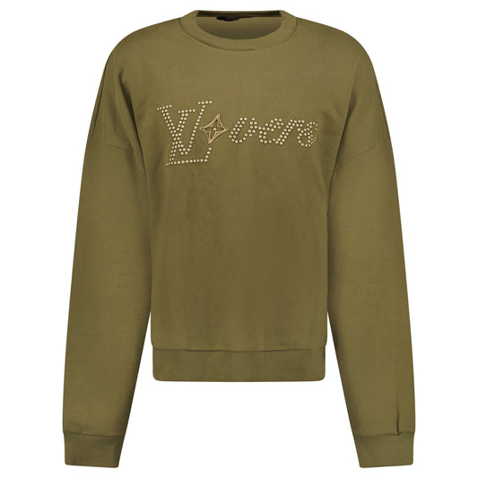 LOUIS VUITTON LOVERS KHAKI SWEATSHIRT - XL - Affluent ArchivesUsed HIGH END DESIGNER CLOTHING