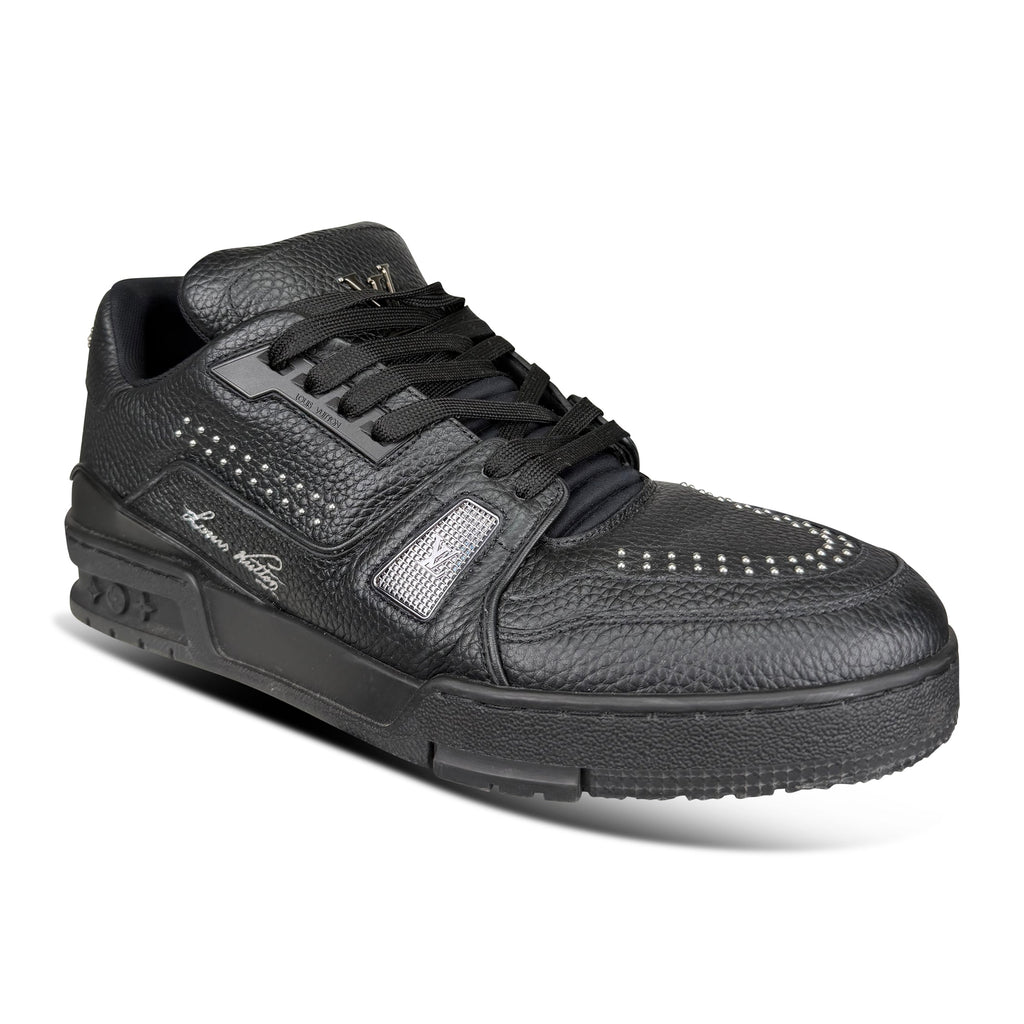 LOUIS VUITTON LV BLACK TRAINERS - UK 9 (Fit 10) - Affluent ArchivesUsed HIGH END DESIGNER CLOTHING