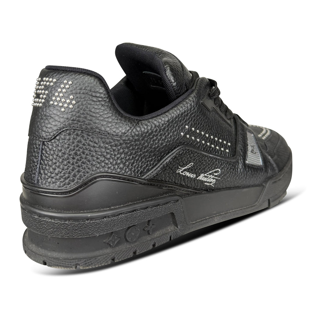 LOUIS VUITTON LV BLACK TRAINERS - UK 9 (Fit 10) - Affluent ArchivesUsed HIGH END DESIGNER CLOTHING