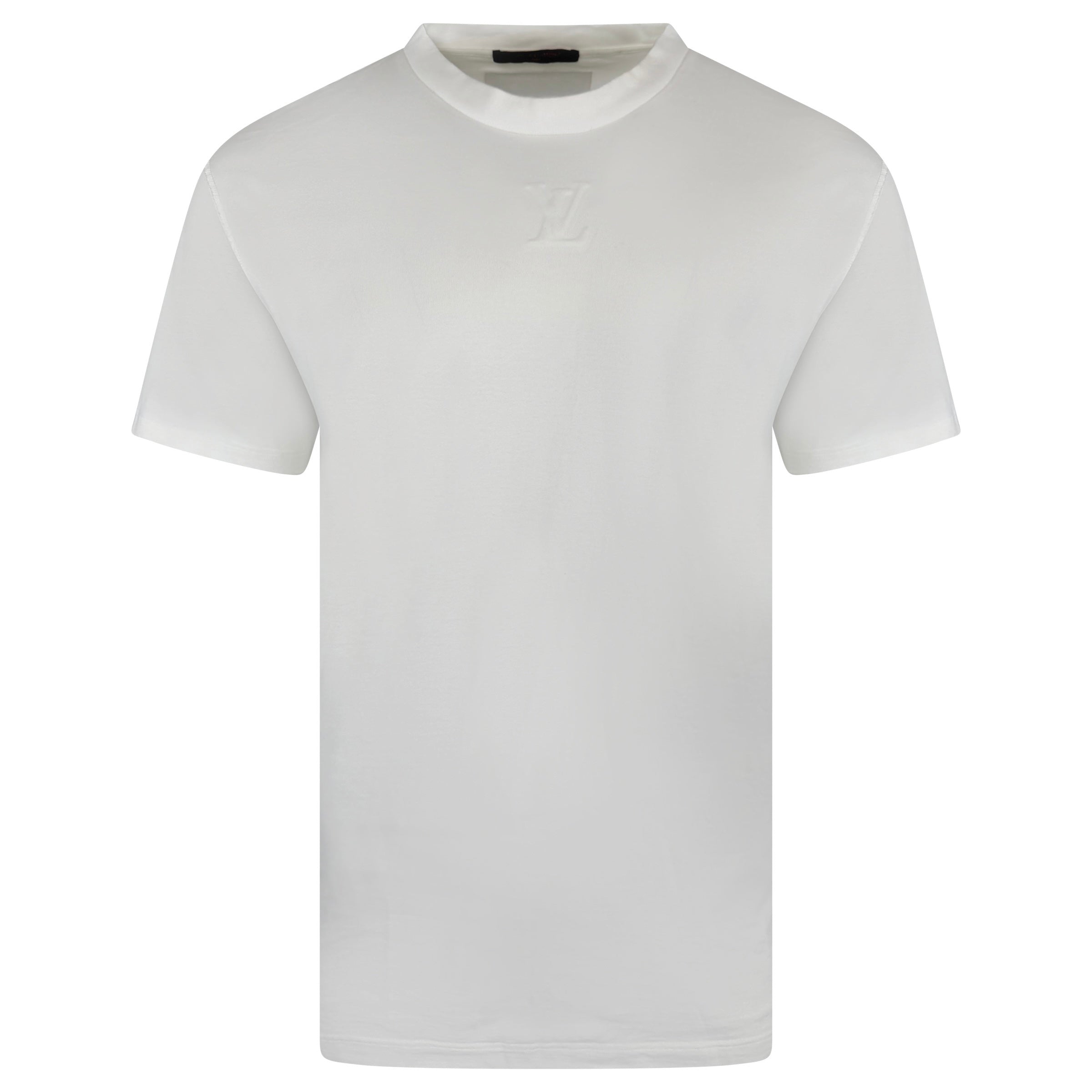 LOUIS VUITTON LV EMBOSSED T SHIRT WHITE - XXL - Affluent ArchivesUsed HIGH END DESIGNER CLOTHING