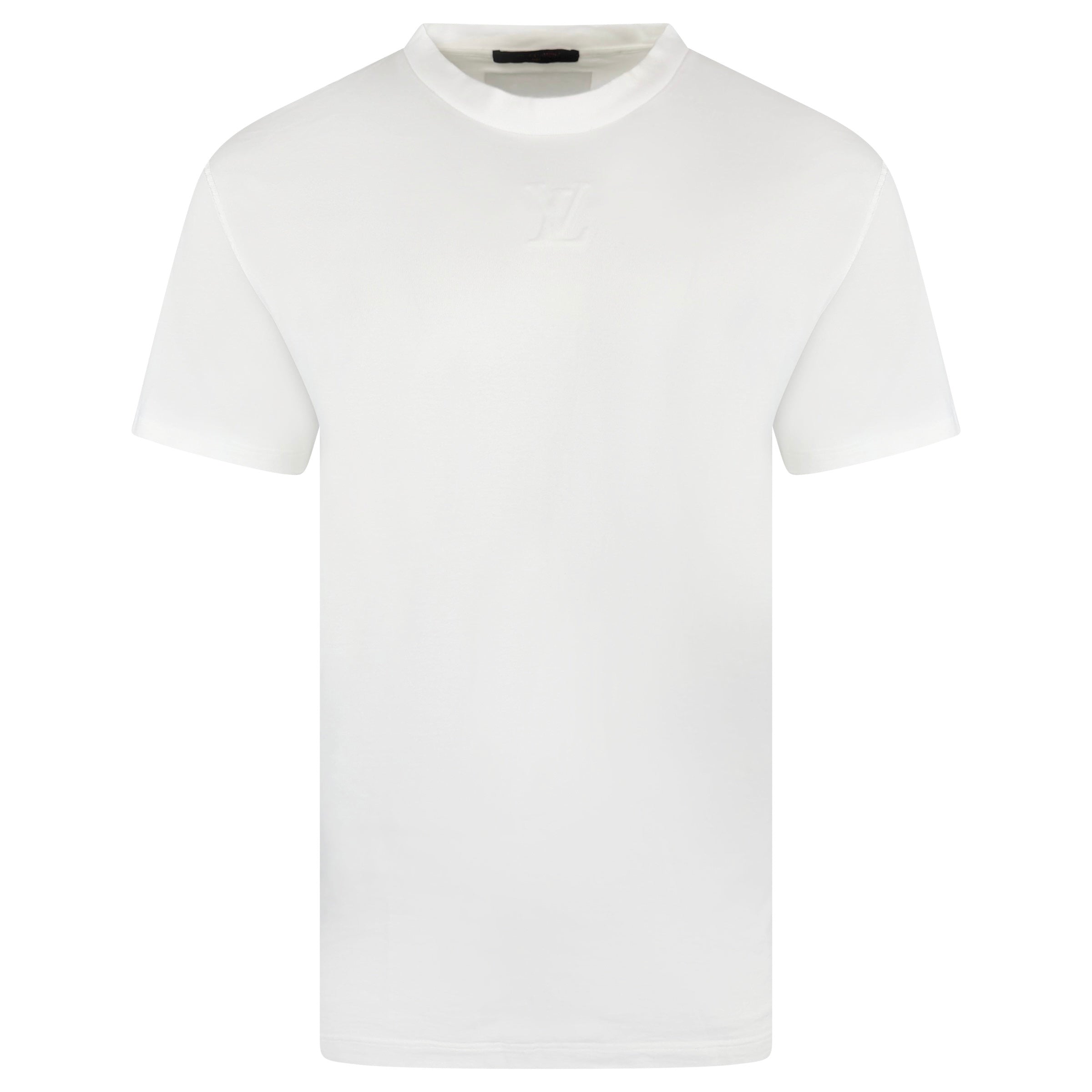 LOUIS VUITTON LV EMBOSSED T SHIRT WHITE - XXL - Affluent ArchivesUsed HIGH END DESIGNER CLOTHING