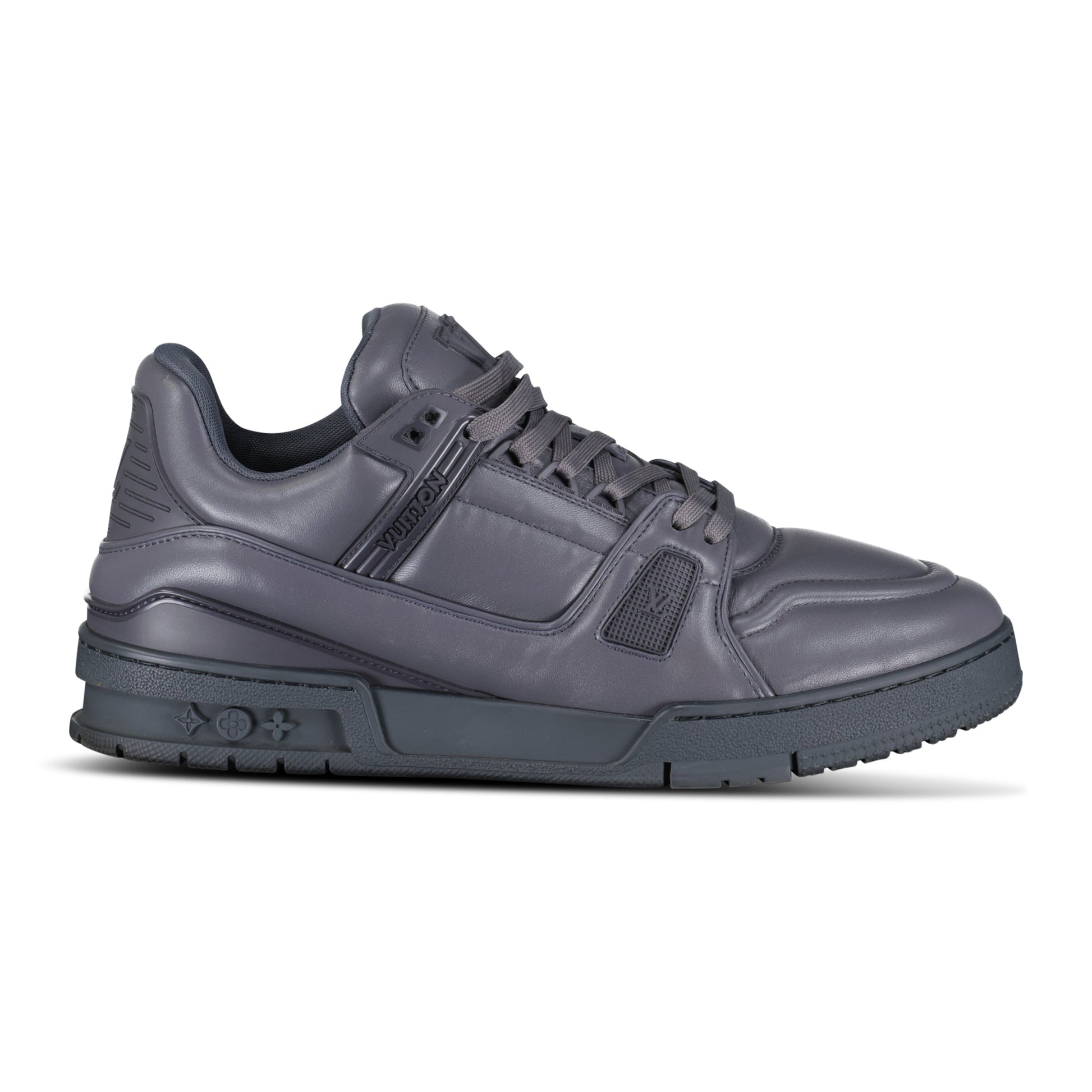 LOUIS VUITTON LV GREY TRAINERS - UK 8 (Fit 9) - Affluent ArchivesUsed HIGH END DESIGNER CLOTHING