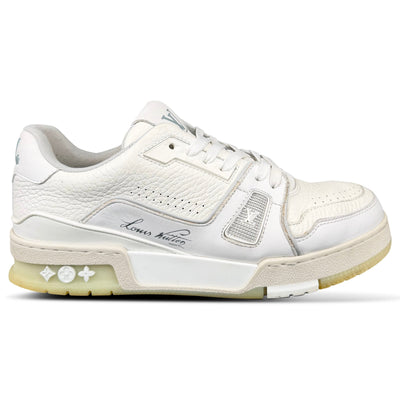 LOUIS VUITTON LV SNEAKER WHITE - UK 6 (Fit 7) | PRE OWNED - Affluent ArchivesUsed HIGH END DESIGNER CLOTHING