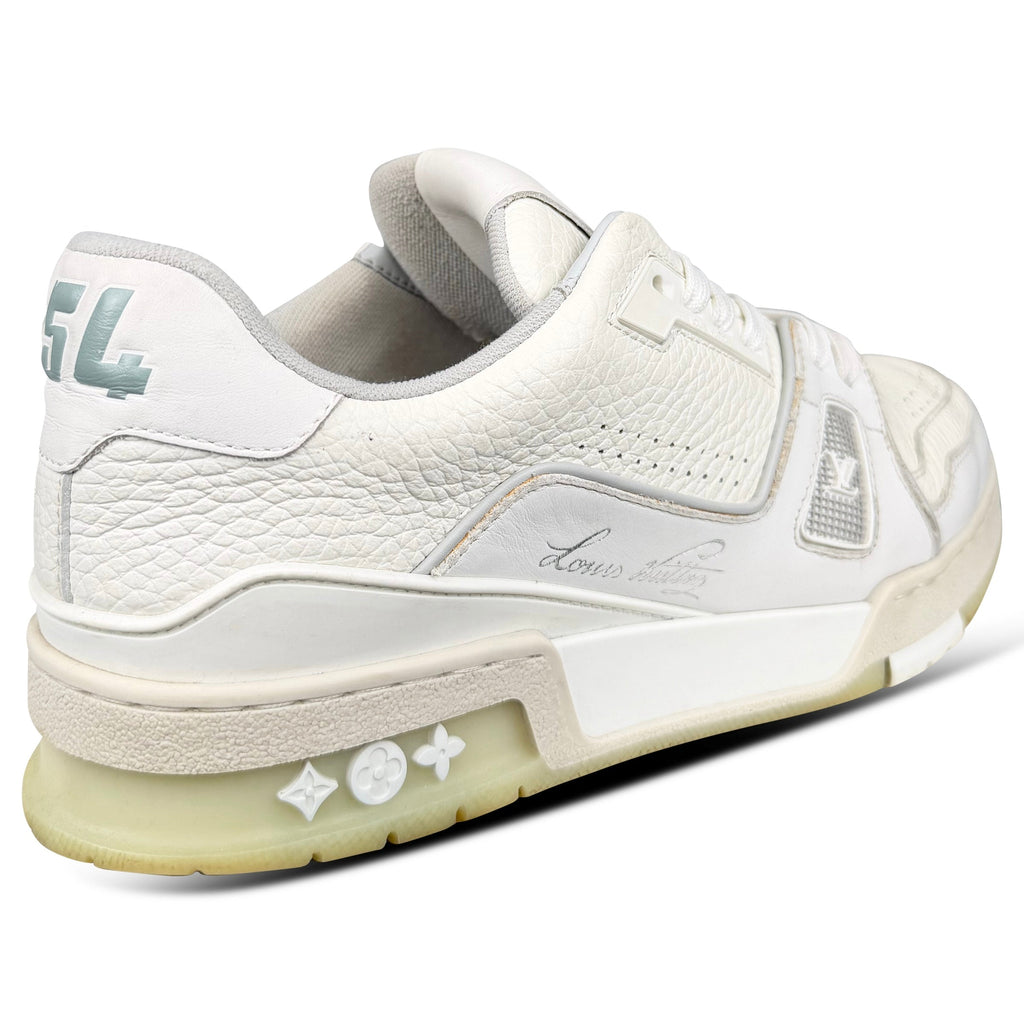 LOUIS VUITTON LV SNEAKER WHITE - UK 6 (Fit 7) | PRE OWNED - Affluent ArchivesUsed HIGH END DESIGNER CLOTHING