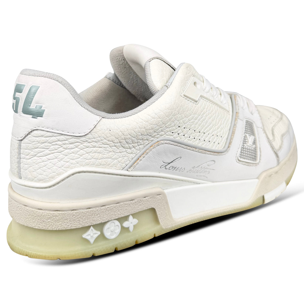 LOUIS VUITTON LV SNEAKER WHITE - UK 6 (Fit 7) | PRE OWNED - Affluent ArchivesUsed HIGH END DESIGNER CLOTHING