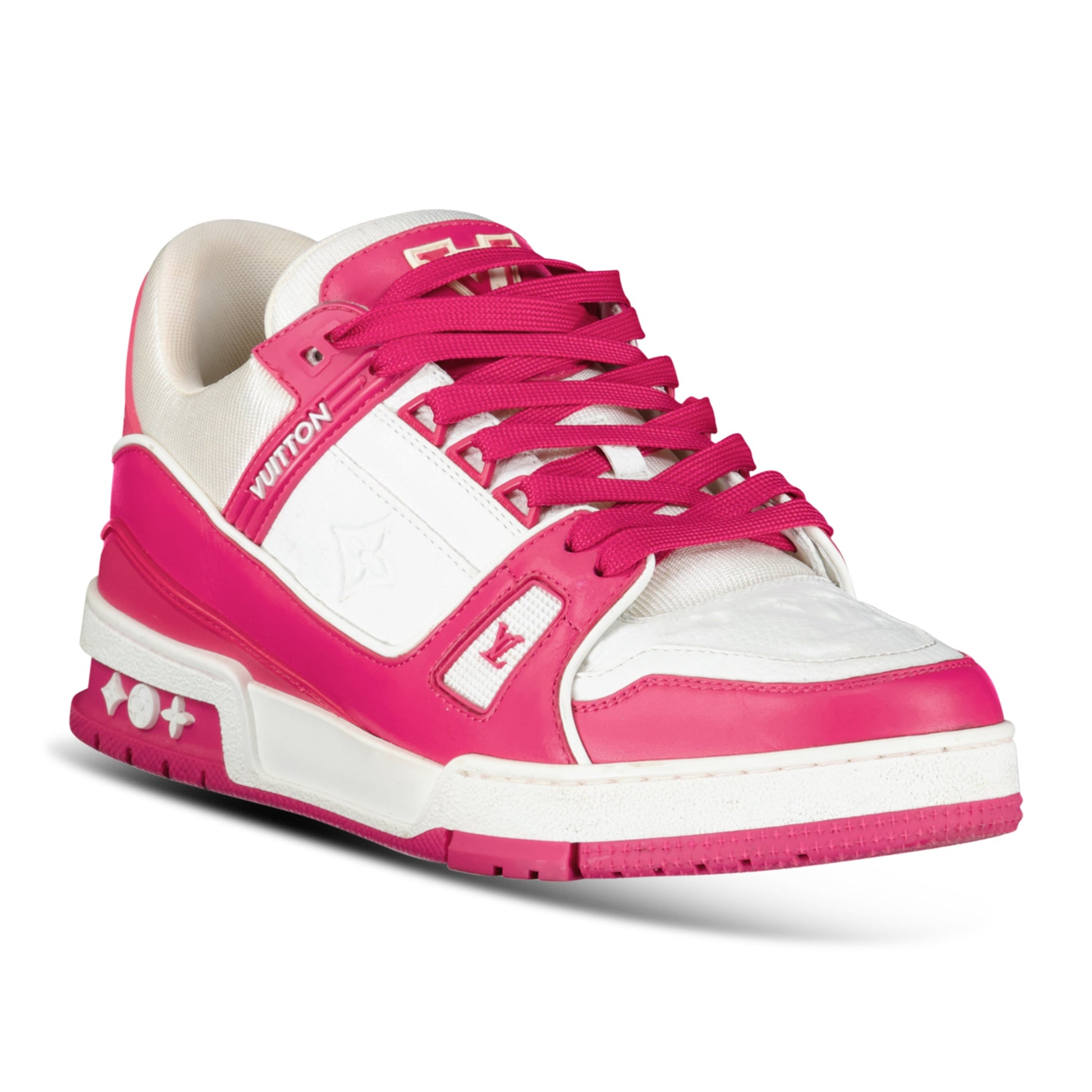 LOUIS VUITTON LV SOFT PINK TRAINER - UK 7.5 (Fit 8.5) - Affluent ArchivesUsed HIGH END DESIGNER CLOTHING