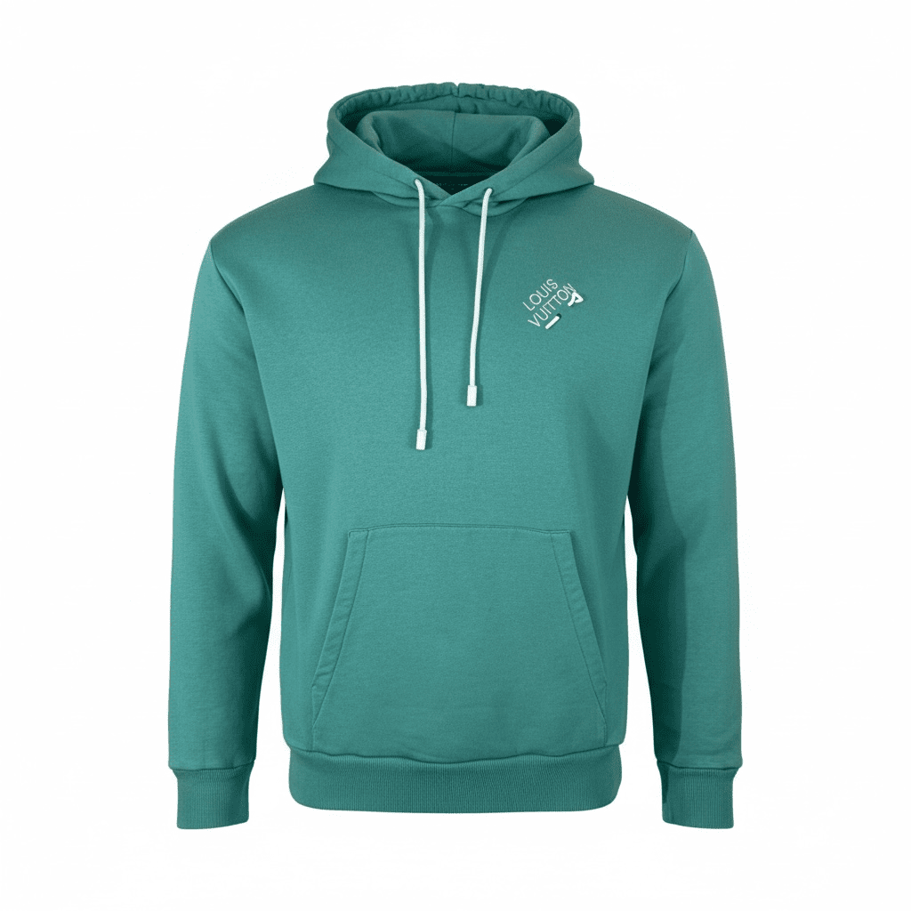 LOUIS VUITTON MINT SIGNATURE HOODIE - LARGE - Affluent ArchivesUsed HIGH END DESIGNER CLOTHING