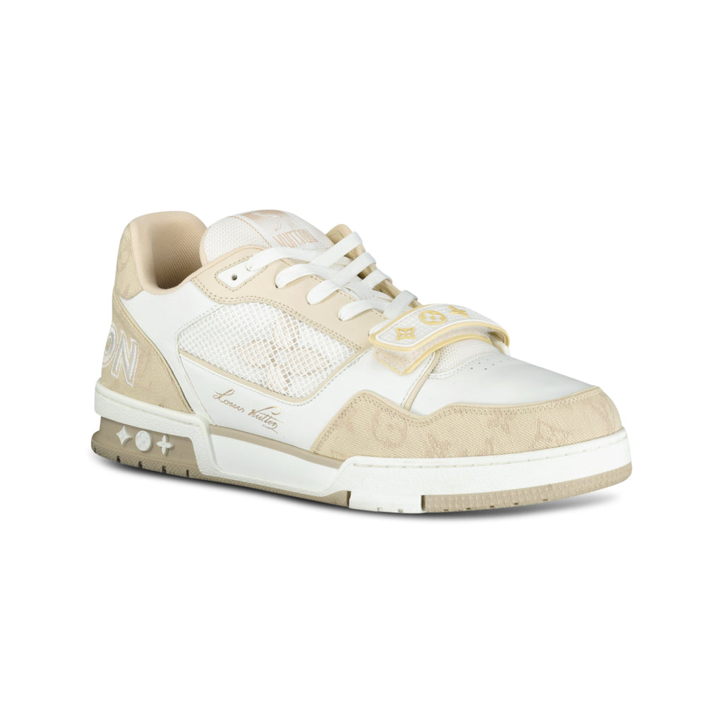 LOUIS VUITTON BEIGE LV TRAINERS BEIGE - UK 7 (Fit 8)