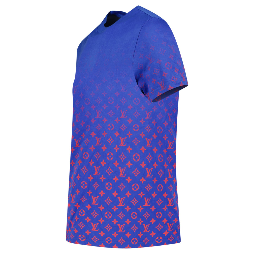 LOUIS VUITTON MONOGRAM BLUE T SHIRT - MEDIUM (Fits S) - Affluent ArchivesUsed HIGH END DESIGNER CLOTHING
