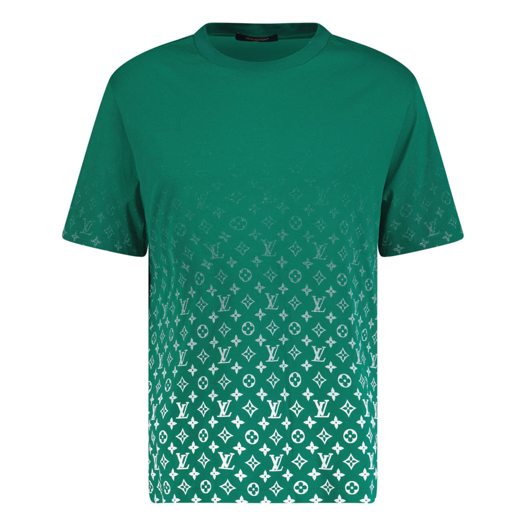LOUIS VUITTON MONOGRAM GRADIENT GREEN T SHIRT - MEDIUM - affluentarchivesUsed HIGH END DESIGNER CLOTHING