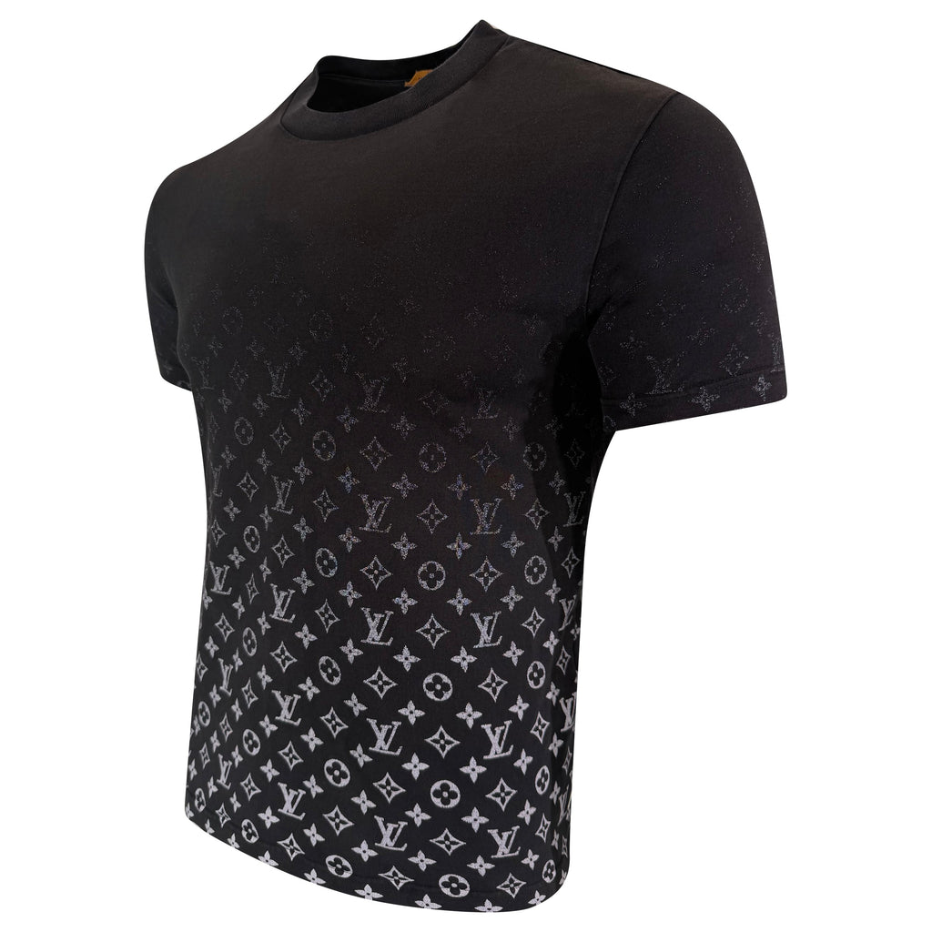 LOUIS VUITTON MONOGRAM GRADIENT T SHIRT BLACK - SMALL (Fits XS) | PRE OWNED (Copy) - Affluent ArchivesUsed HIGH END DESIGNER CLOTHING