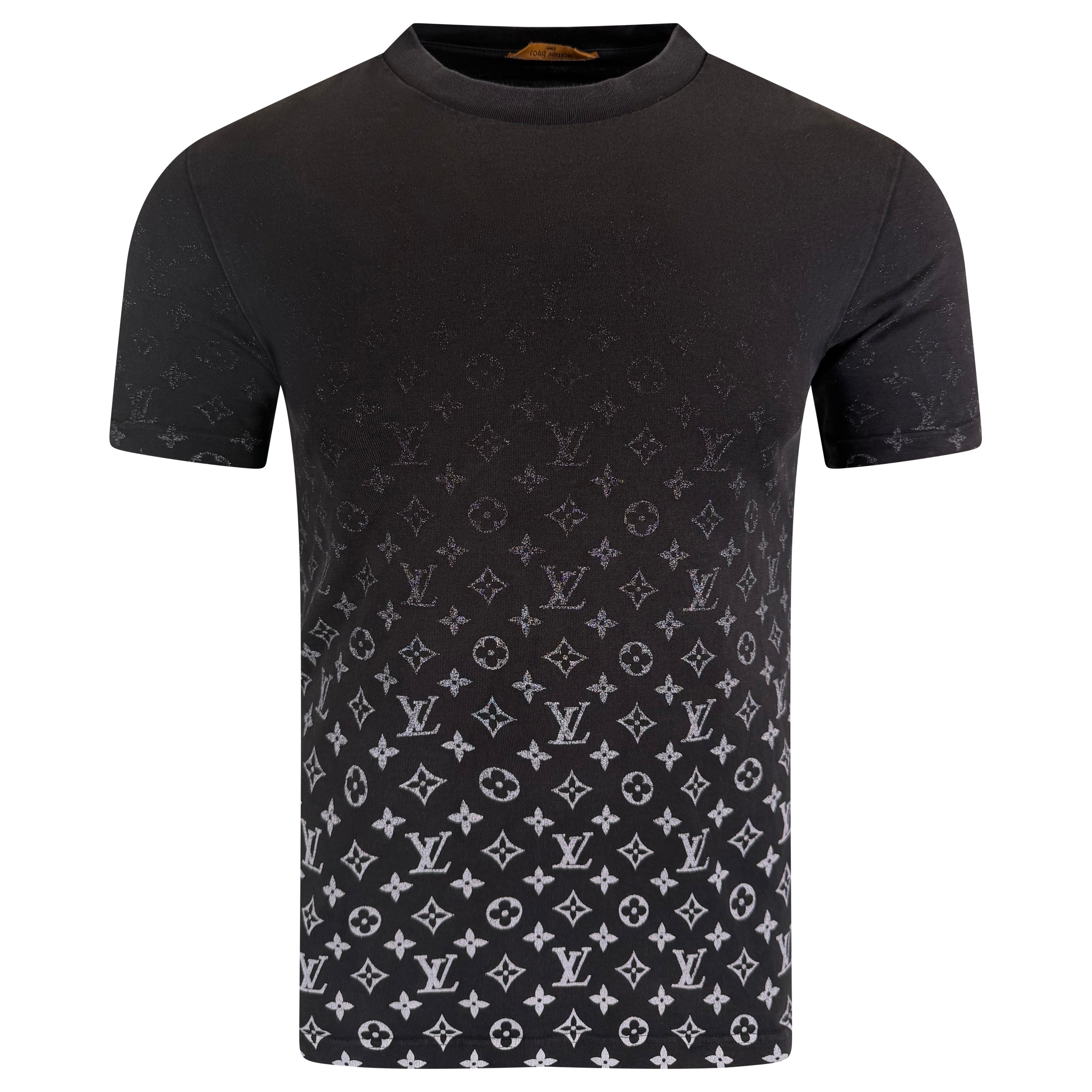 LOUIS VUITTON MONOGRAM GRADIENT T SHIRT BLACK - SMALL (Fits XS) | PRE OWNED (Copy) - Affluent ArchivesUsed HIGH END DESIGNER CLOTHING