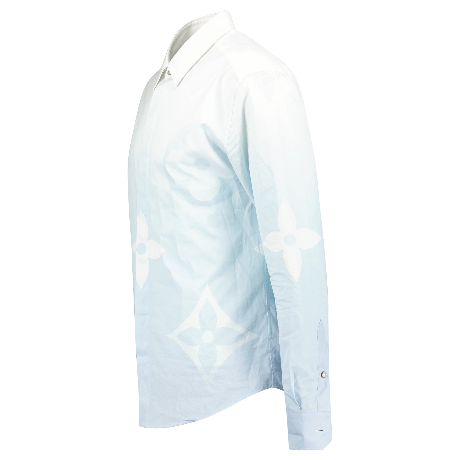 LOUIS VUITTON MONOGRAM POLPIN LIGHT BLUE SHIRT - MEDIUM - Affluent ArchivesUsed HIGH END DESIGNER CLOTHING